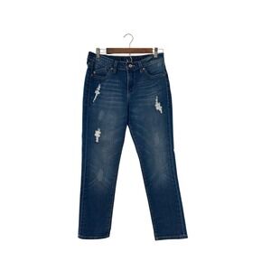 JAG Jeans Slim Fit Distressed Denim Blue Jeans Size 2 Women's